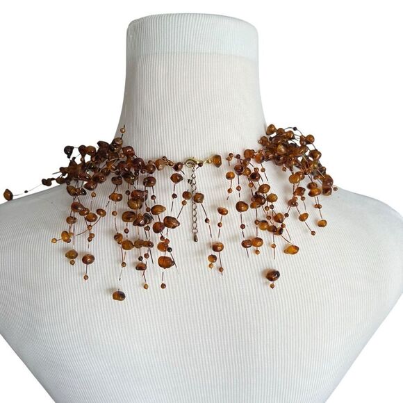 Steampunk-Inspired Funky Beaded and Cross Necklace -adjustable length - Picture 7 of 7